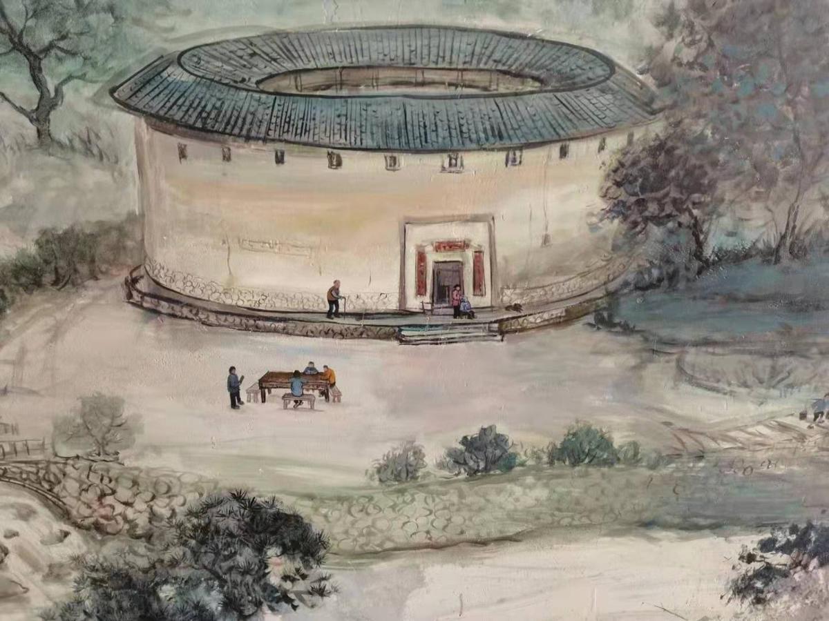 Tulou Panda Homestay Yongding Bagian luar foto